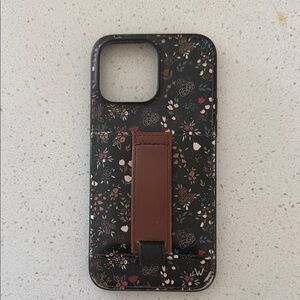 Elegant Black and Brown Floral Phone Case